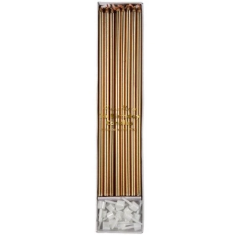 meri meri gold long candles
