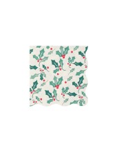 meri meri holly pattern napkins, small