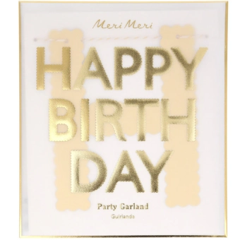 meri meri gold scallop happy birthday garland