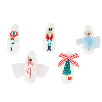 meri meri embroidered nutcracker hair clips