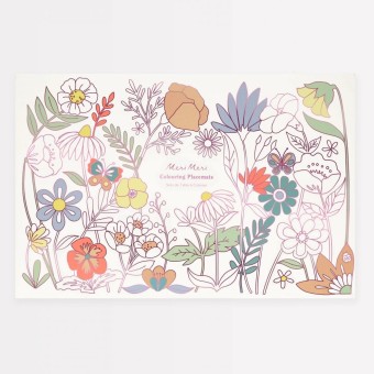 meri meri butterflies & flowers coloring placemats | Kinderfeestwinkel | Speelgoedwinkel | Feestwinkel | Kinderwinkel | Amste