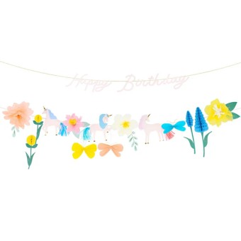 meri meri meadow unicorn garland