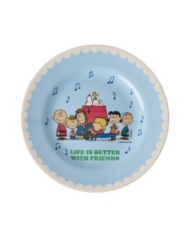 side plate with Snoopy &amp; friends - light blue | Kinderfeestwinkel | Speelgoedwinkel | Feestwinkel | Kinderwinkel | Amster