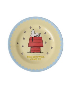 side plate with Snoopy - cream