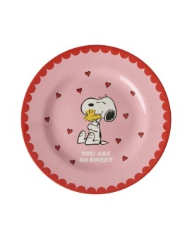side plate with Snoopy - pink | Kinderfeestwinkel | Speelgoedwinkel | Feestwinkel | Kinderwinkel | Amsterdam