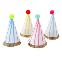 meri meri stripe pompom mini hats