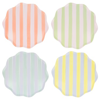 meri meri pastel stripe dinner plates | Kinderfeestwinkel | Speelgoedwinkel | Feestwinkel | Kinderwinkel | Amsterdam