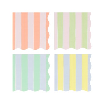 meri meri pastel stripe napkins, small | Kinderfeestwinkel | Speelgoedwinkel | Feestwinkel | Kinderwinkel | Amsterdam