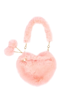 peach passion furry purse