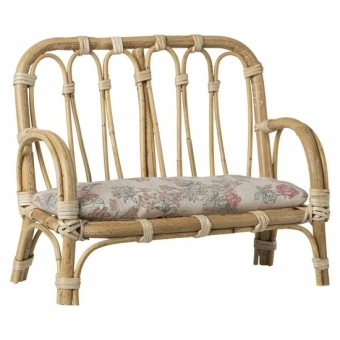maileg couch rattan, large - nature