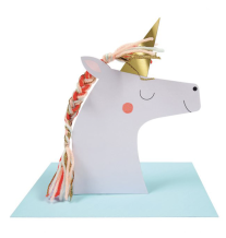 meri meri unicorn stand-up card