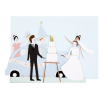 meri meri just married concertina card