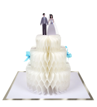 meri meri wedding cake honeycomb card