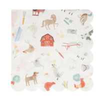 meri meri on the farm napkins, large (20 st)