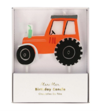 meri meri on the farm tractor candle