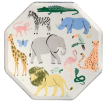 meri meri safari animals dinner plates