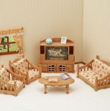 sylvanian families comfy living room set
