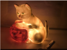 lamp poes met roze bol