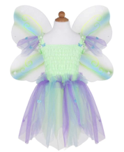 butterfly dress, wings & wand - multicoloured (5-6 jr)