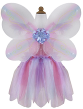 butterfly dress, wings & wand - pink (5-6 jr)