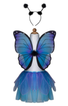 midnight butterfly skirt & wings - blue (4-6 jr)