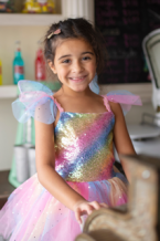 rainbow fairy dress (5-6 jr)