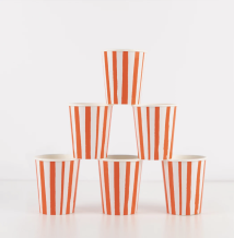 meri meri red stripe cups