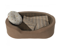 maileg dog basket - brown