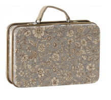 maileg small suitcase, blossom - grijs