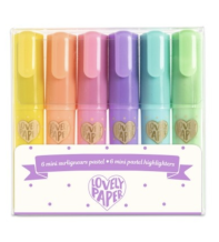 djeco 6 mini pastel highlighters