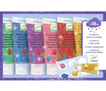 djeco 6 tubes met vingerverf - glitter | Kinderfeestwinkel | Speelgoedwinkel | Feestwinkel | Kinderwinkel | Amsterdam