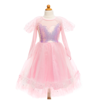 elegant in pink dress - roze (7-8 jr) | Kinderfeestwinkel | Speelgoedwinkel | Feestwinkel | Kinderwinkel | Amsterdam