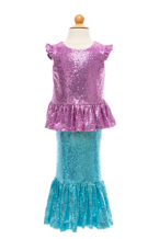 sequins sparkle mermaid top & skirt (3-4 jr)