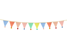meri meri pastel pom pom flag garland | Kinderfeestwinkel | Speelgoedwinkel | Feestwinkel | Kinderwinkel | Amsterdam