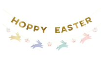 meri meri pastel hoppy bunny garland