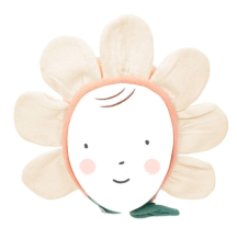 meri meri peach daisy baby bonnet