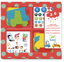 djeco knutselen met stickers - auto's | Kinderfeestwinkel | Speelgoedwinkel | Feestwinkel | Kinderwinkel | Amsterdam