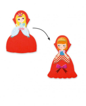 djeco knutselen met stickers - prinsessen