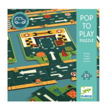 djeco pop to play puzzel - straten (21 st)