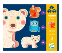 djeco primo puzzel - in het bos 3-99 (9, 12, 16 st) | Kinderfeestwinkel | Speelgoedwinkel | Feestwinkel | Kinderwinkel | Amst