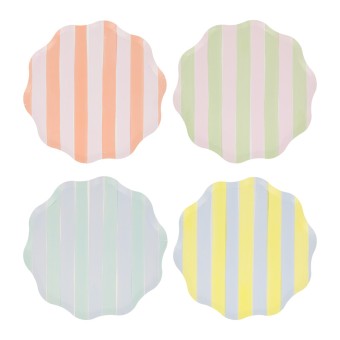 meri meri pastel stripe side plates | Kinderfeestwinkel | Speelgoedwinkel | Feestwinkel | Kinderwinkel | Amsterdam