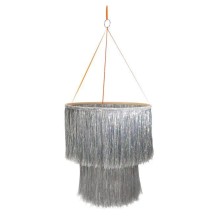 meri meri silver tinsel chandelier