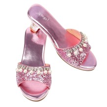 souza slipper hoge hak marie-claire - roze/metallic (maat 27/28)