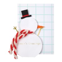 meri meri snowman honeycomb card