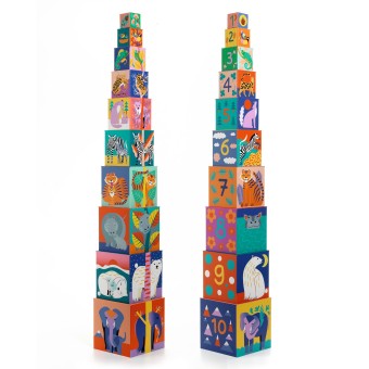 djeco stapeltoren - wild animals | Kinderfeestwinkel | Speelgoedwinkel | Feestwinkel | Kinderwinkel | Amsterdam