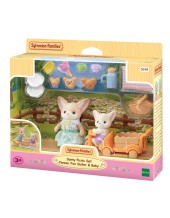 sylvanian families sunny picnic set - fennec fox sister & baby