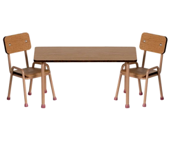 maileg table and chair set, mouse - dark powder | Kinderfeestwinkel | Speelgoedwinkel | Feestwinkel | Kinderwinkel | Amsterda