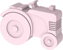 broodtrommel tractor - lichtroze (2 compartimenten) | Kinderfeestwinkel | Speelgoedwinkel | Feestwinkel | Kinderwinkel | Amst