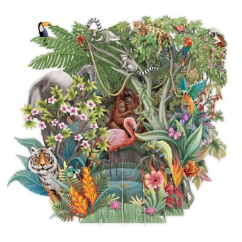 3d pop-up kaart jungle | Kinderfeestwinkel | Speelgoedwinkel | Feestwinkel | Kinderwinkel | Amsterdam