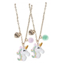 unicorn bff necklace (2 st)